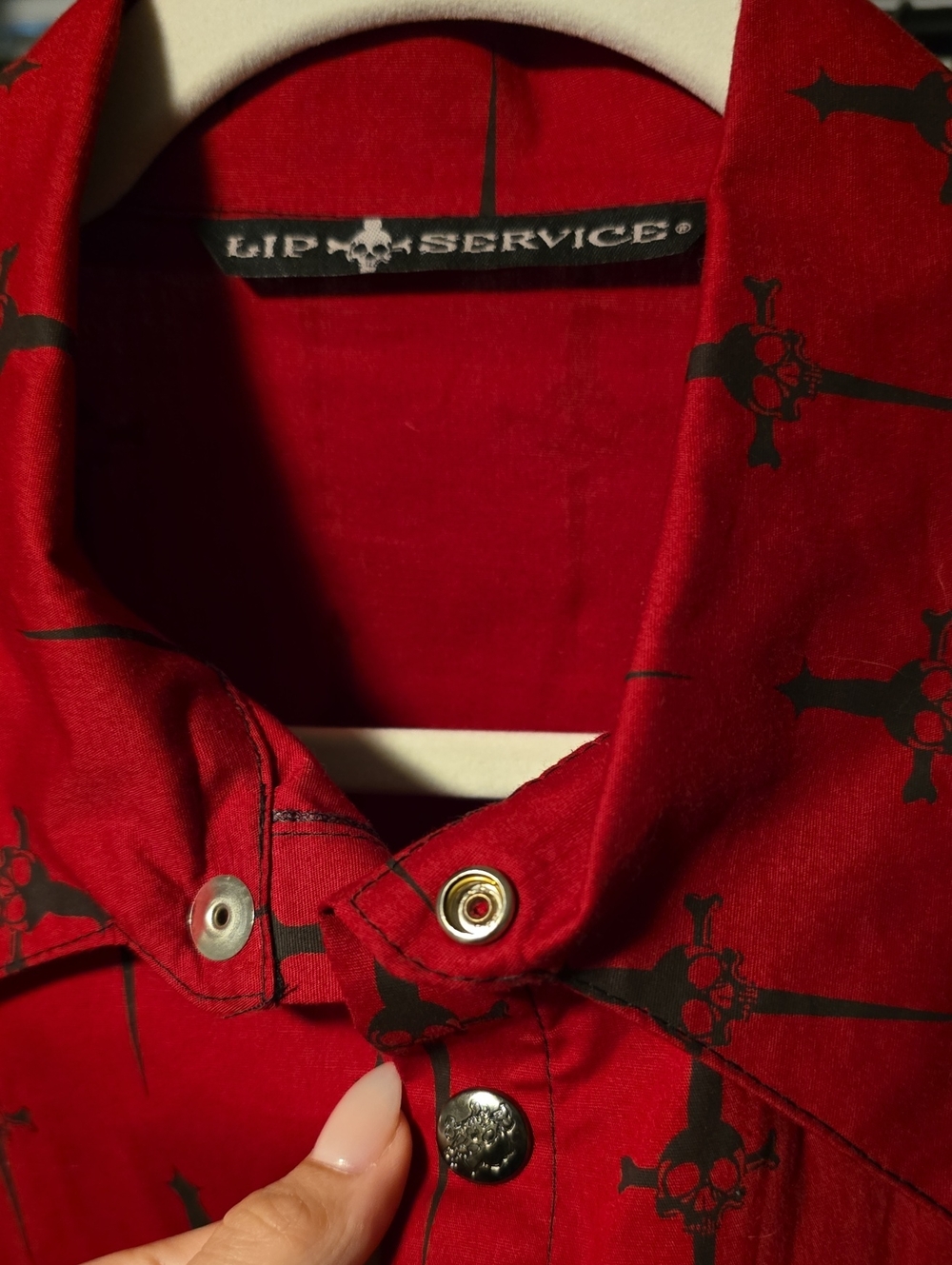 Lip Service Button Down - Picture 3 of 4